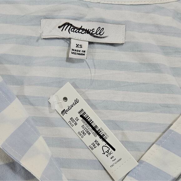 NWT Madewell Y-Neck Button up Shirt Size XS - Picture 4 of 7